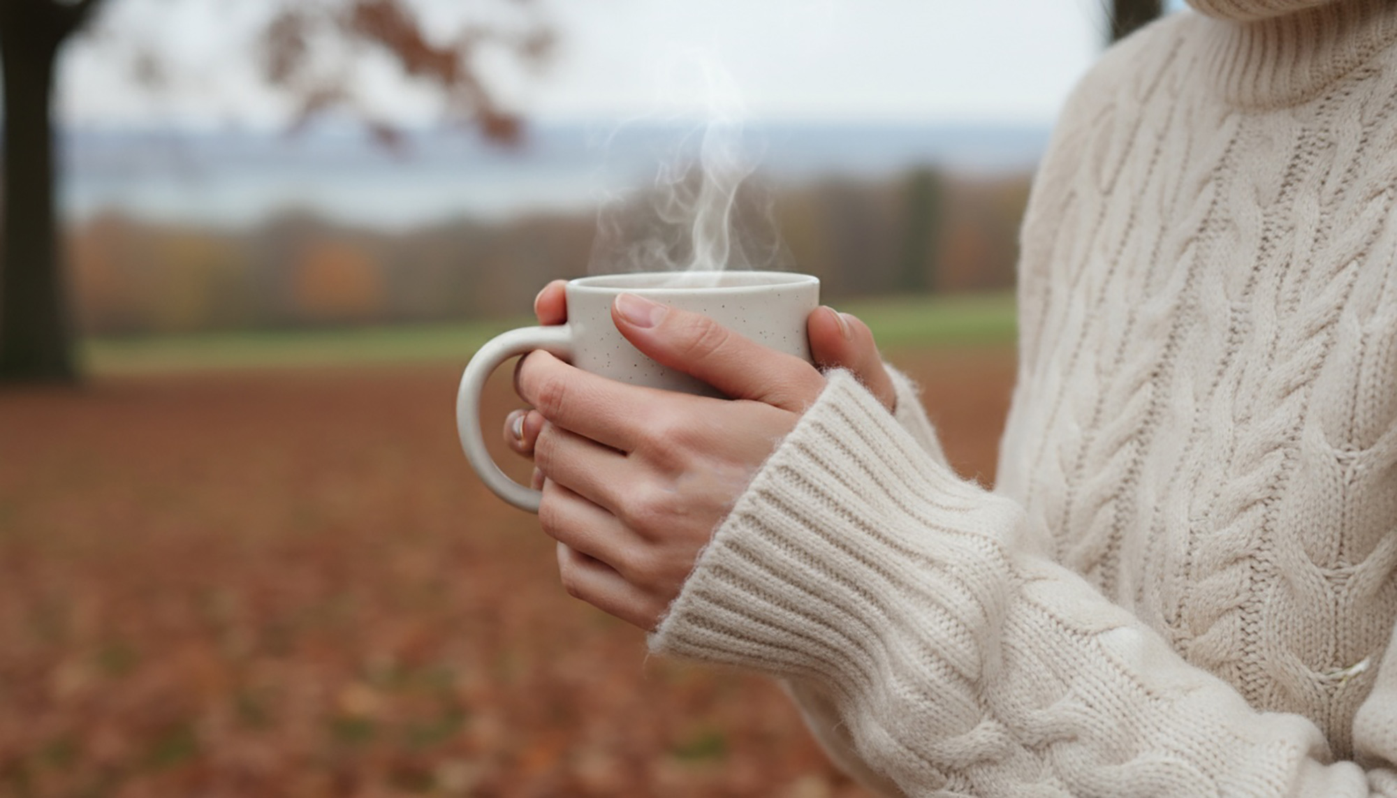 hot cider and a sweater: fall